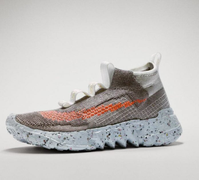 Nike�s Space Hippie shoes help reduce carbon footprint.